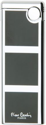 Зажигалка "Pierre Cardin" газовая кремниевая, цвет черный лак с хромом