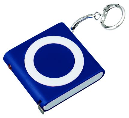 Брелок-рулетка «Книга» с фонариком, цвет синий