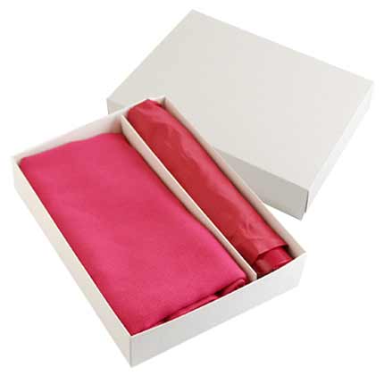Набор подарочный: палантин и складной механический зонт в подарочной коробке, бордовый