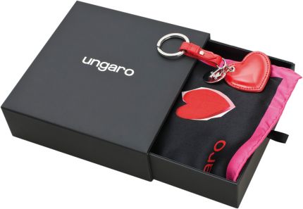 Подарочный набор Ungaro: брелок «Сердце», платок шелковый