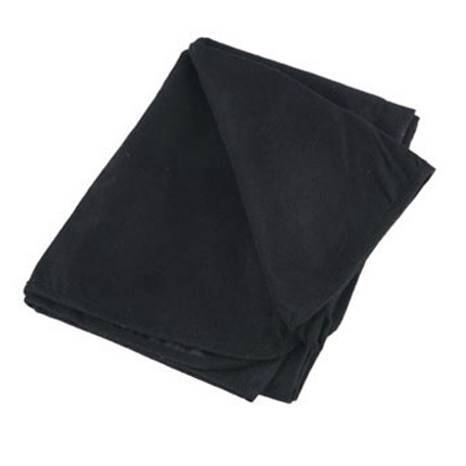 Плед для пикника флисовый с непромокаемой подкладкой в чехле, 150x100 см, чёрный