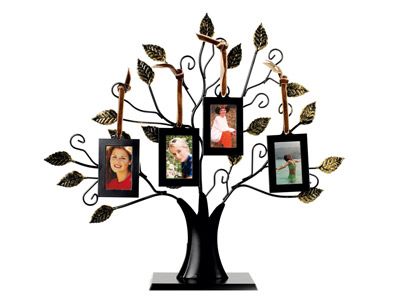 Генеалогическое дерево "Моя семья" с 4 рамками для фотографий 4,5х6,5 см