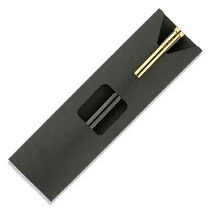 Картонный чехол для металлической ручки бренда "Салiасъ", цвет чёрный
