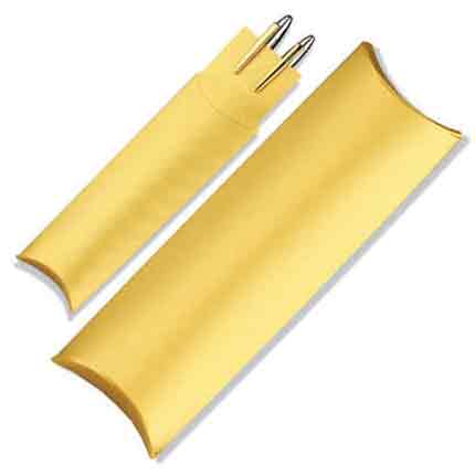 Картонный чехол для двух металлических ручек бренда "Салiасъ", цвет золотой