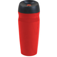 Термостакан вакуумный "Коррадо" c двойными стенками из нержавеющей стали, 370 мл, кнопка и корпус красные